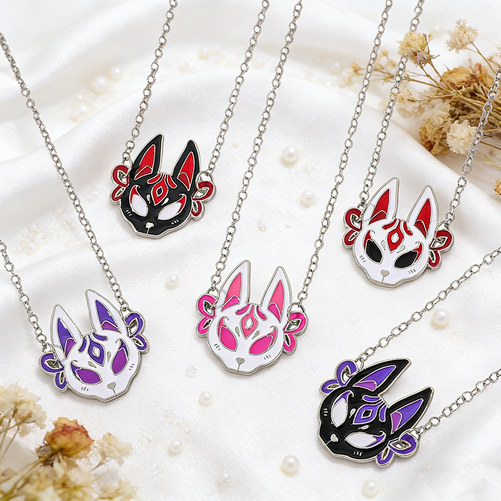 Men'S Fashion Jewelry - Fashion Anime Fox Mask Metal Enamel