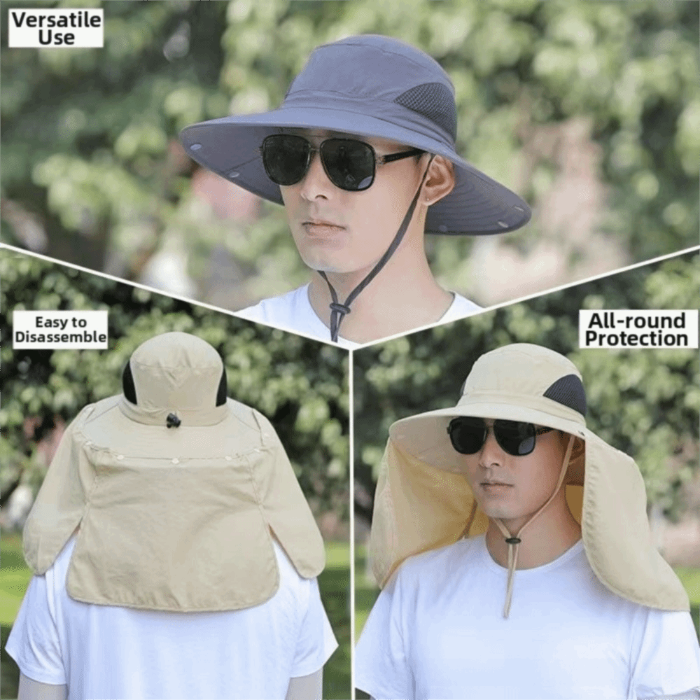 Mens Fashion Bucket Hat - Fashion Cloth Men Sun Hat Big