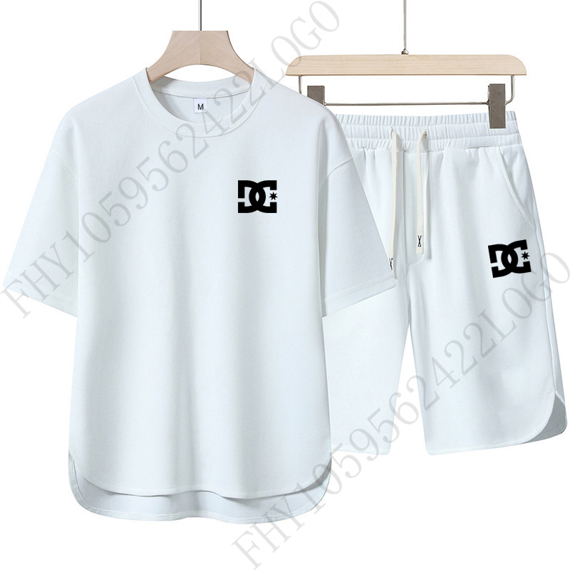 Men'S Fashion Rules - Men's Fashionable Short-Sleeved Shorts Set, Round-Neck