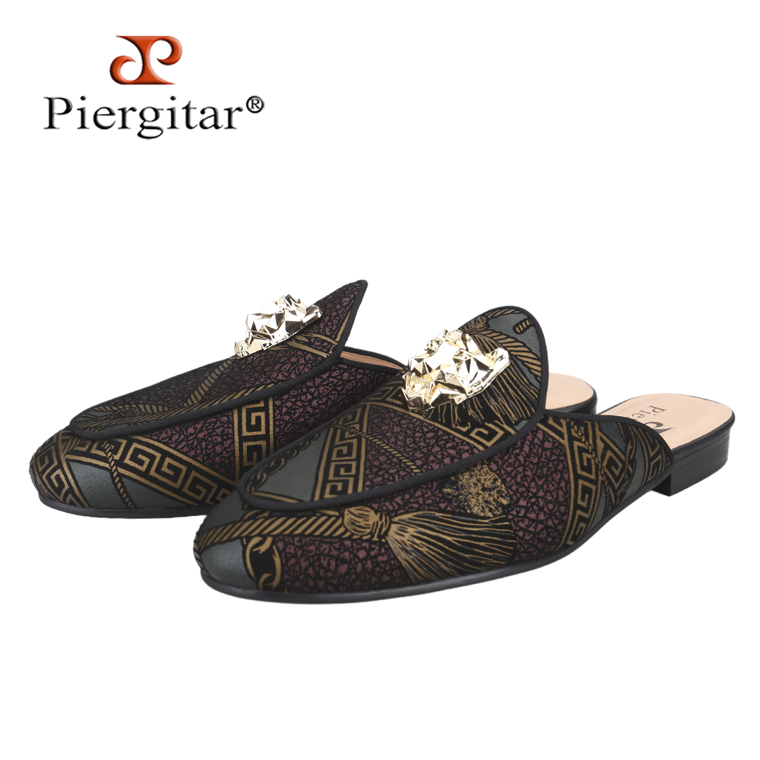 Men Fashion Vintage - Piergitar Luxury Brand Model Printed Leather