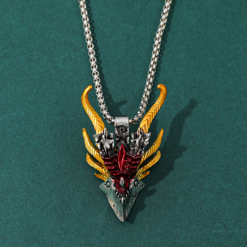 Men'S Fashion Jewelry - Retro Hip-Hop Evil Dragon Head Pendant