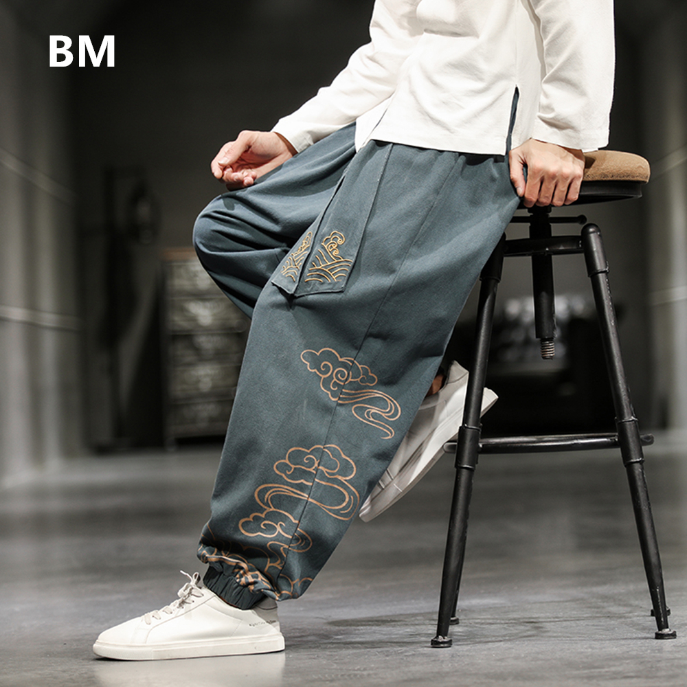 Chinese Style Retro Auspicious - Chino Pants Men ulasan dan harga