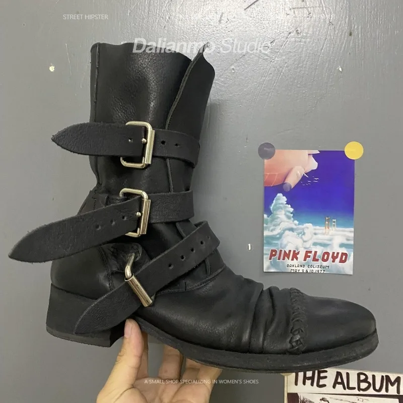 Fashion Men's Genuine Leather  - Men Fashion Vintage ulasan dan harga
