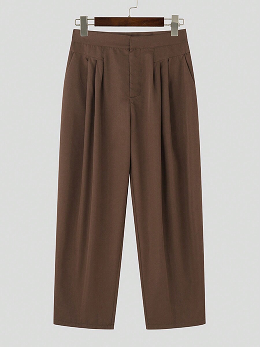 Mens High Waist Pleated Wide L - Chino Pants Men ulasan dan harga