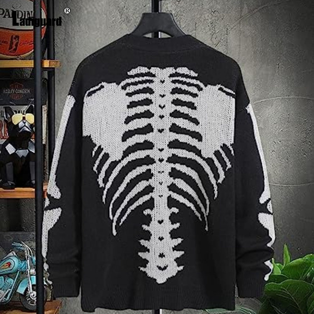 Ladiguard Men Retro Knitted Sw - Men'S Fashion V Neck Sweater ulasan dan harga