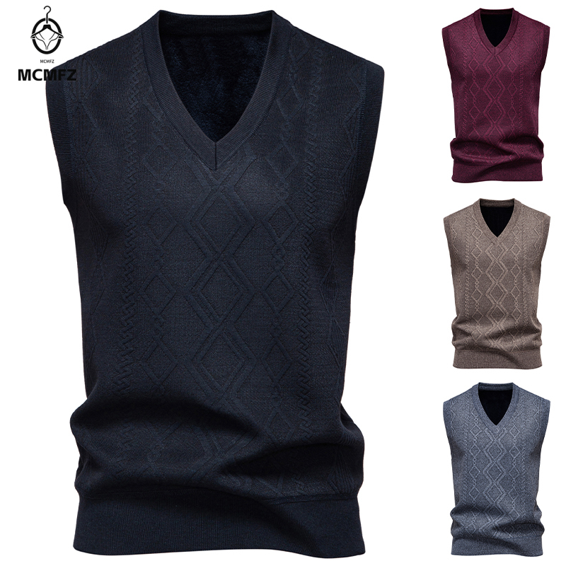 Men's V-neck Knitted Sweater W - Men'S Fashion V Neck Sweater ulasan dan harga