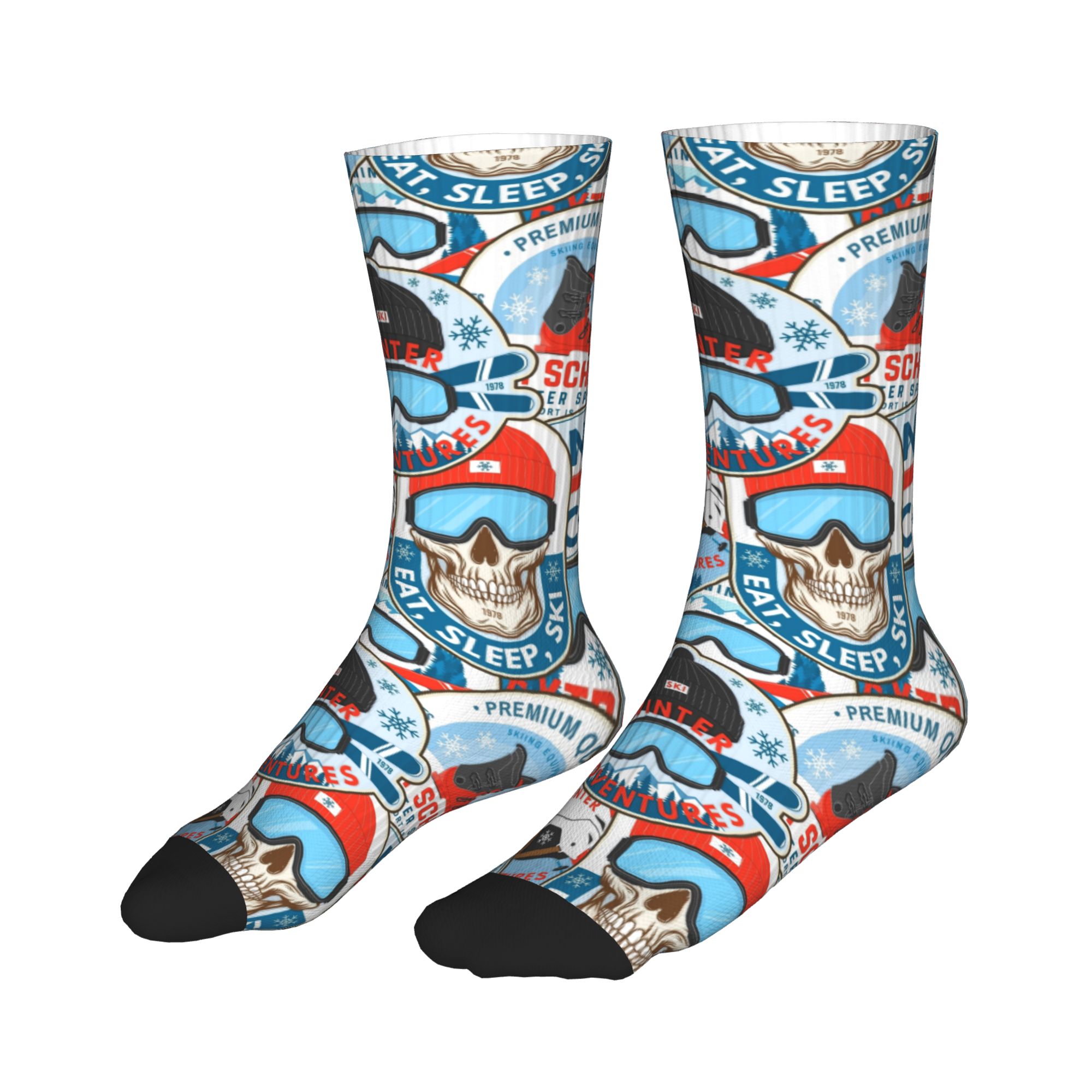 Vintage Red Blue Ski Club Seam - Men Fashion Vintage ulasan dan harga