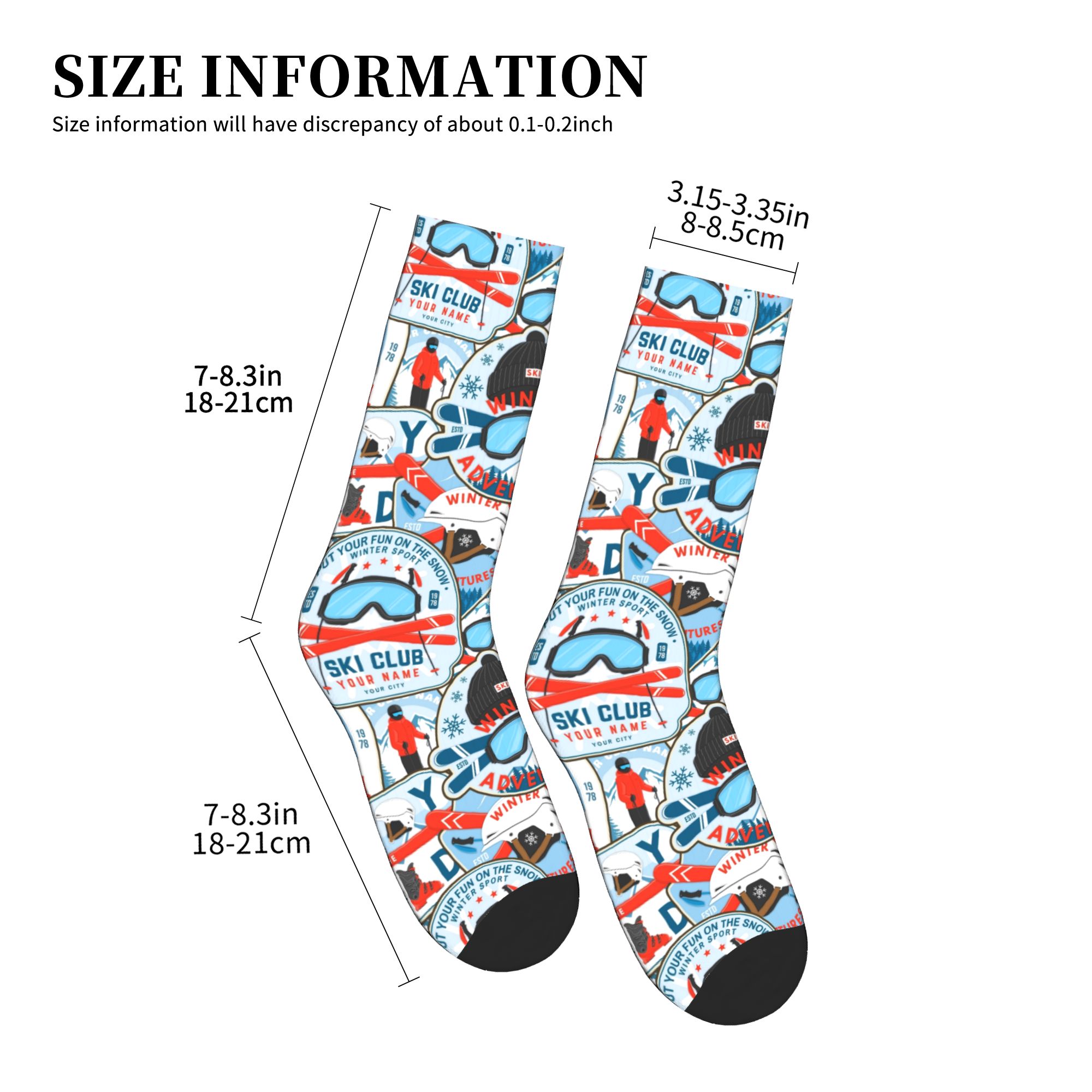 Vintage Red Blue Ski Club Seam - Men Fashion Vintage ulasan dan harga
