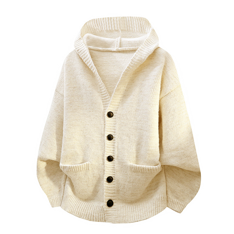 Men's Hooded Knit Cardigan But - Men'S Fashion V Neck Sweater ulasan dan harga
