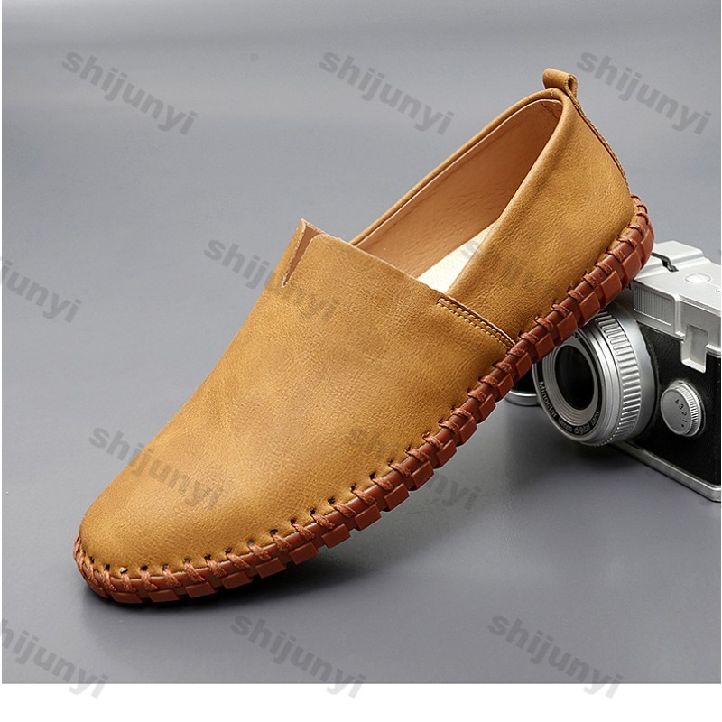 Men Lightweight Leather Shoes  - Men'S Fashion Loafers Shoes ulasan dan harga