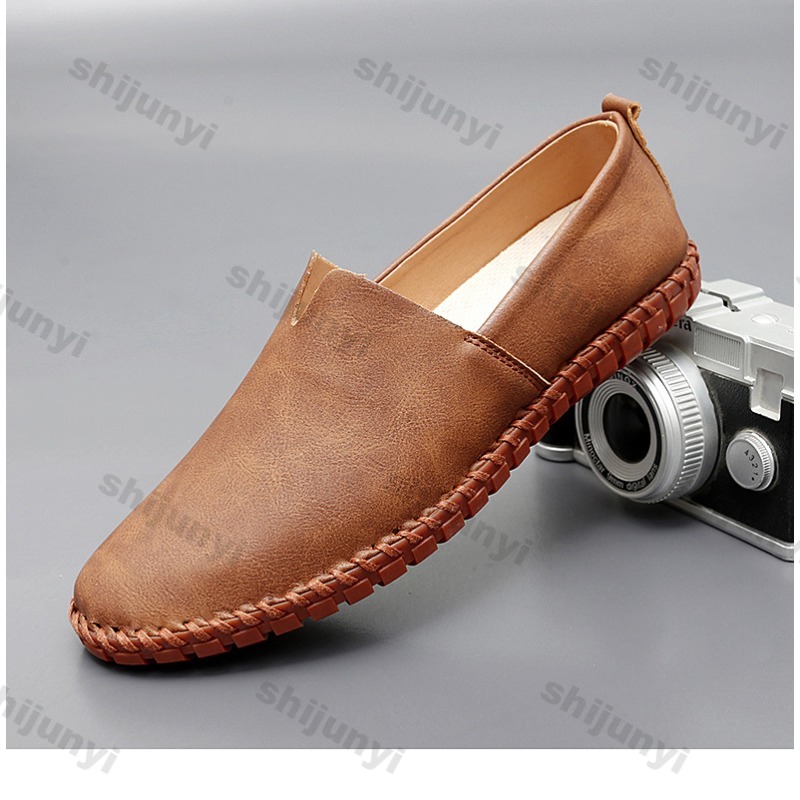 Men Lightweight Leather Shoes  - Men'S Fashion Loafers Shoes ulasan dan harga