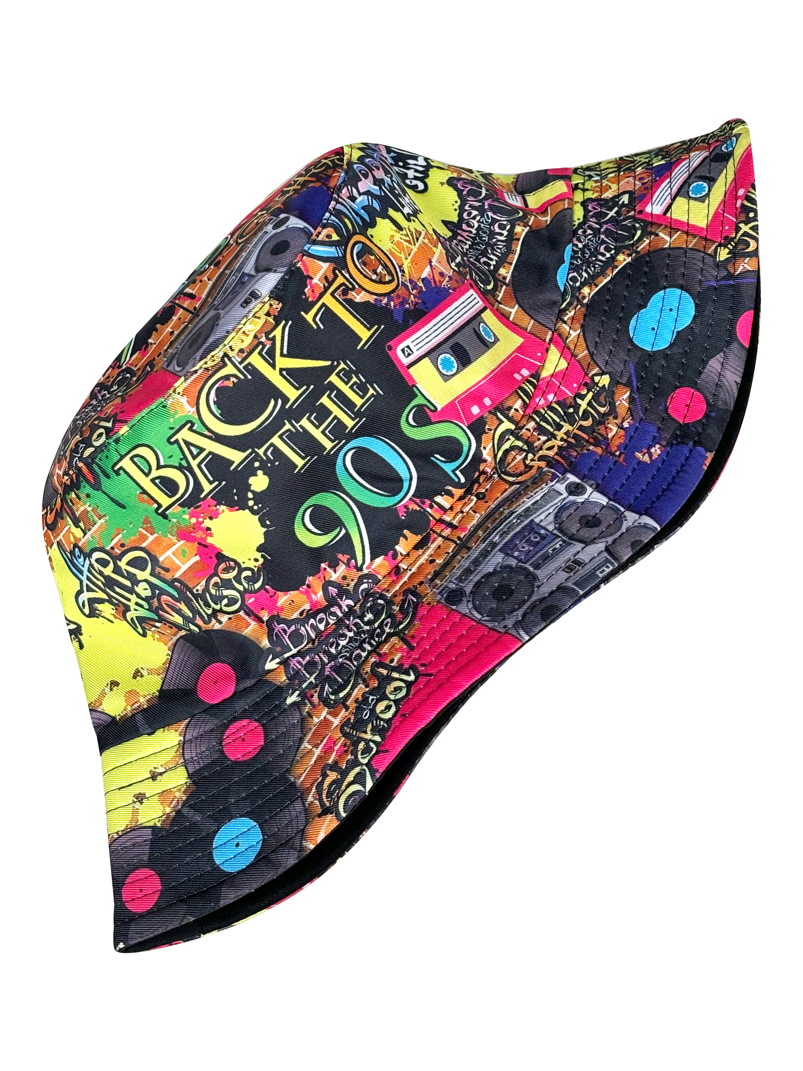 Fashion Retro Graffiti 80s 90s - Mens Fashion Bucket Hat ulasan dan harga