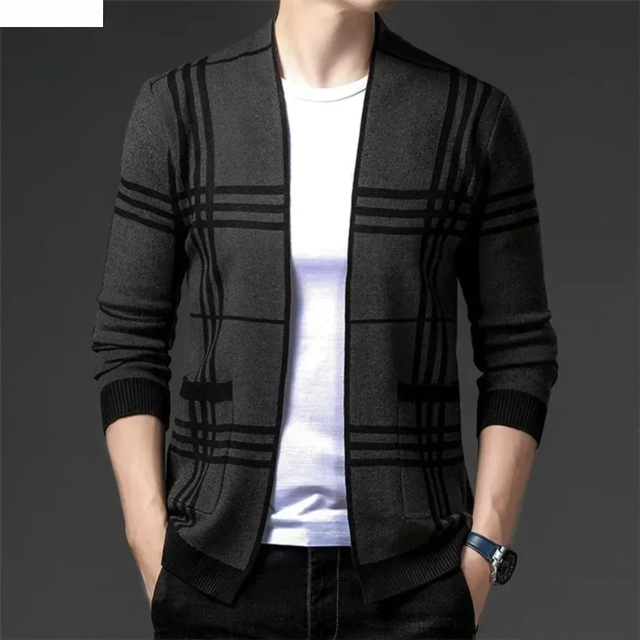 Men's Fashion Knitted Cardigan - Men'S Fashion V Neck Sweater ulasan dan harga