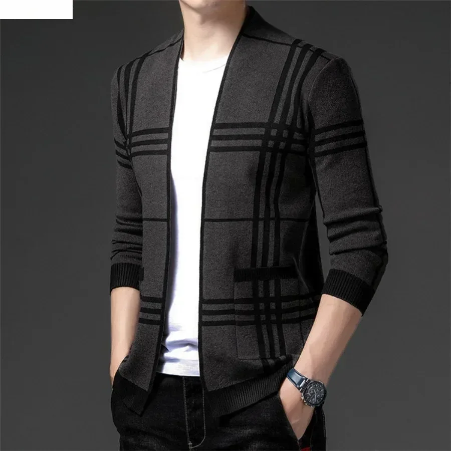 Men's Fashion Knitted Cardigan - Men'S Fashion V Neck Sweater ulasan dan harga