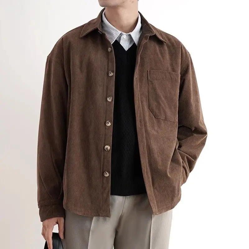 2024 Early Autumn Simple Black - Men'S Fashion V Neck Sweater ulasan dan harga