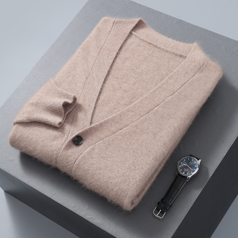 Men's Cardigan Sweater Mink Ve - Men'S Fashion V Neck Sweater ulasan dan harga