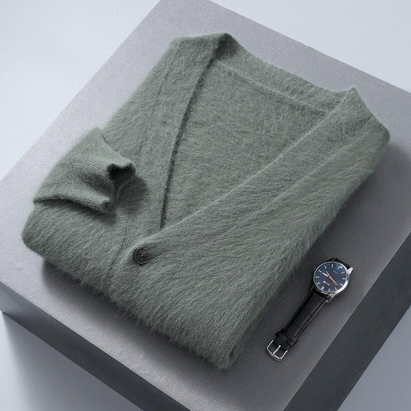 Men's Cardigan Sweater Mink Ve - Men'S Fashion V Neck Sweater ulasan dan harga