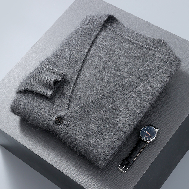 Men's Cardigan Sweater Mink Ve - Men'S Fashion V Neck Sweater ulasan dan harga