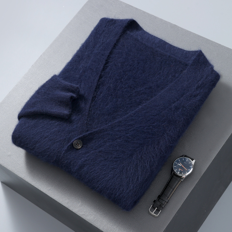 Men's Cardigan Sweater Mink Ve - Men'S Fashion V Neck Sweater ulasan dan harga