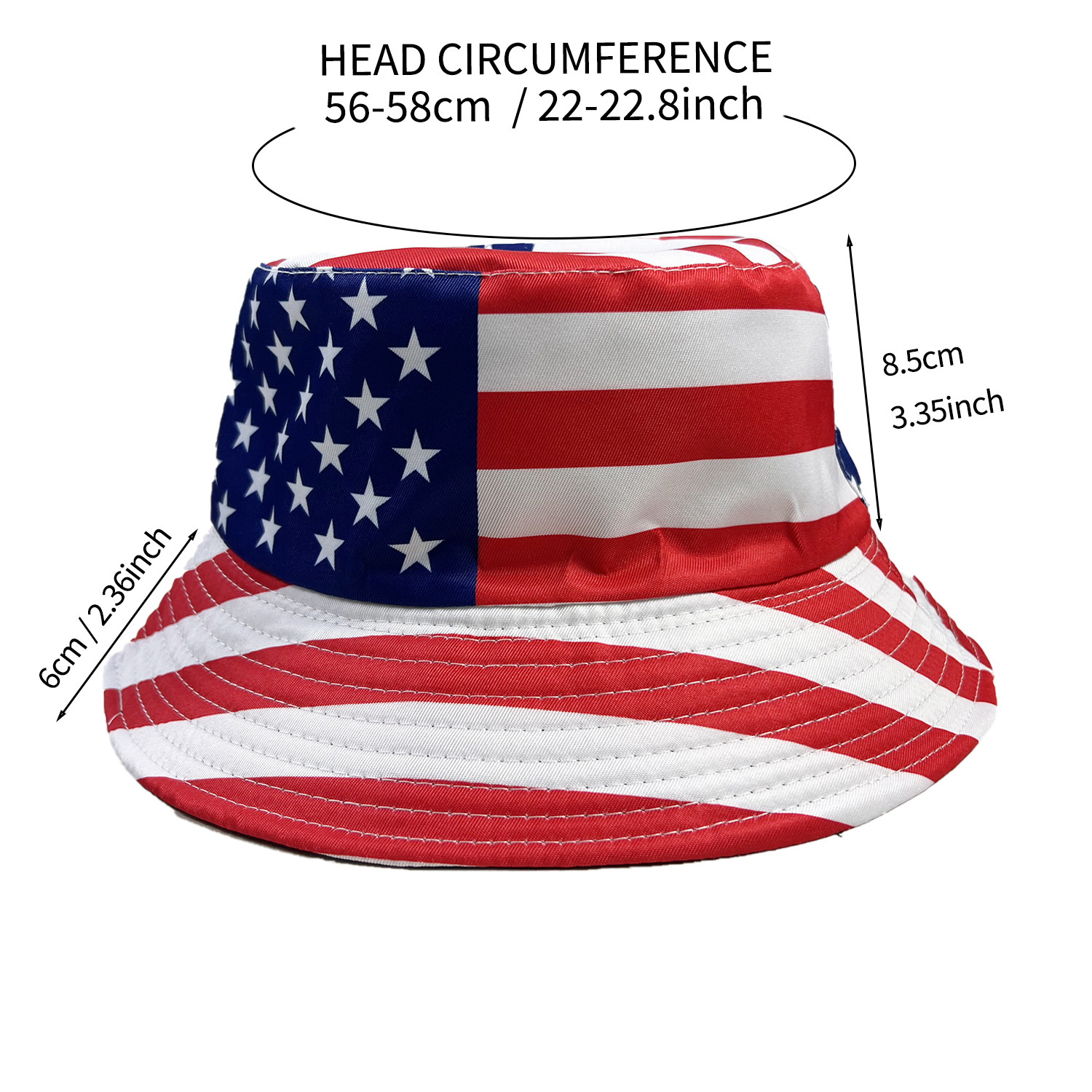 Cute Flag Bucket Hats Fashion  - Mens Fashion Bucket Hat ulasan dan harga