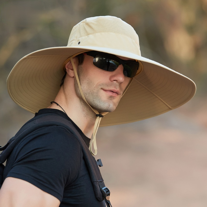 Hot Men's 15CM Big Wide Brim F - Mens Fashion Bucket Hat ulasan dan harga