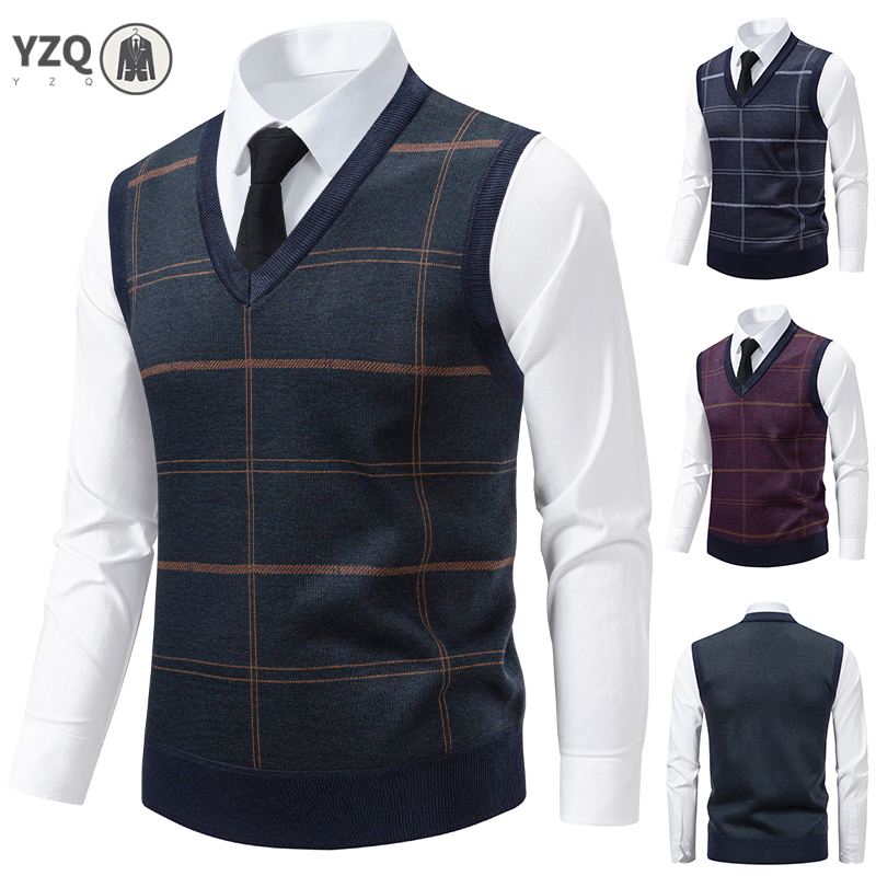 Men's V-neck Knitted Sweater W - Men'S Fashion V Neck Sweater ulasan dan harga