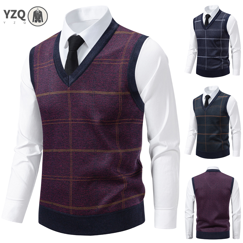 Men's V-neck Knitted Sweater W - Men'S Fashion V Neck Sweater ulasan dan harga