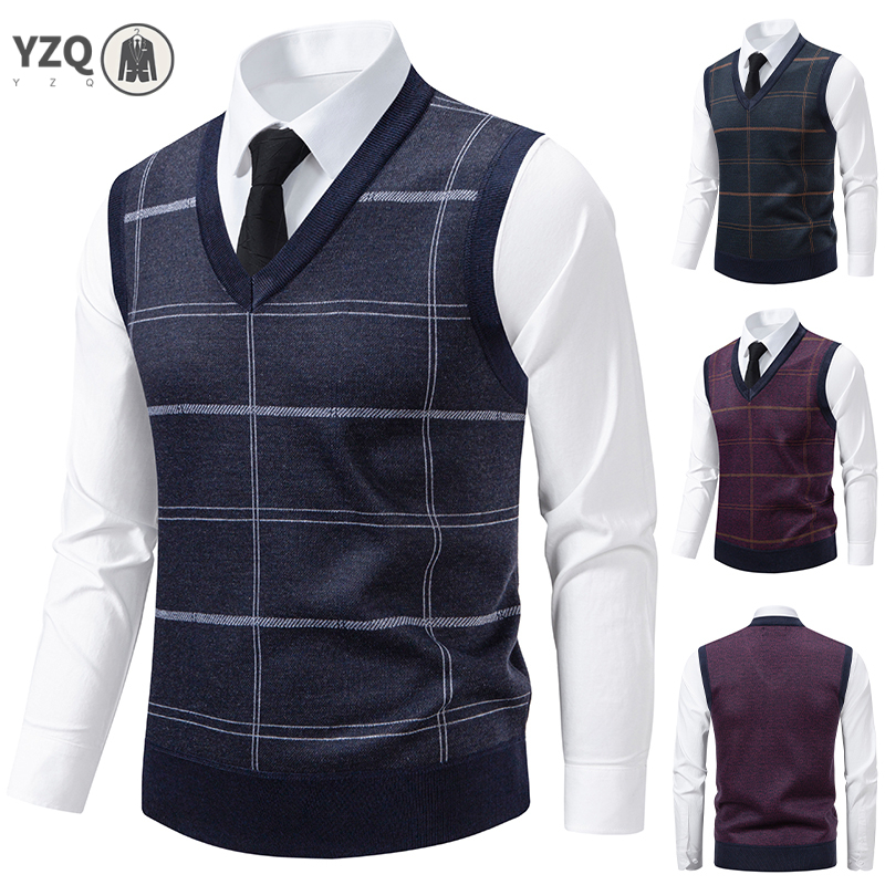 Men's V-neck Knitted Sweater W - Men'S Fashion V Neck Sweater ulasan dan harga