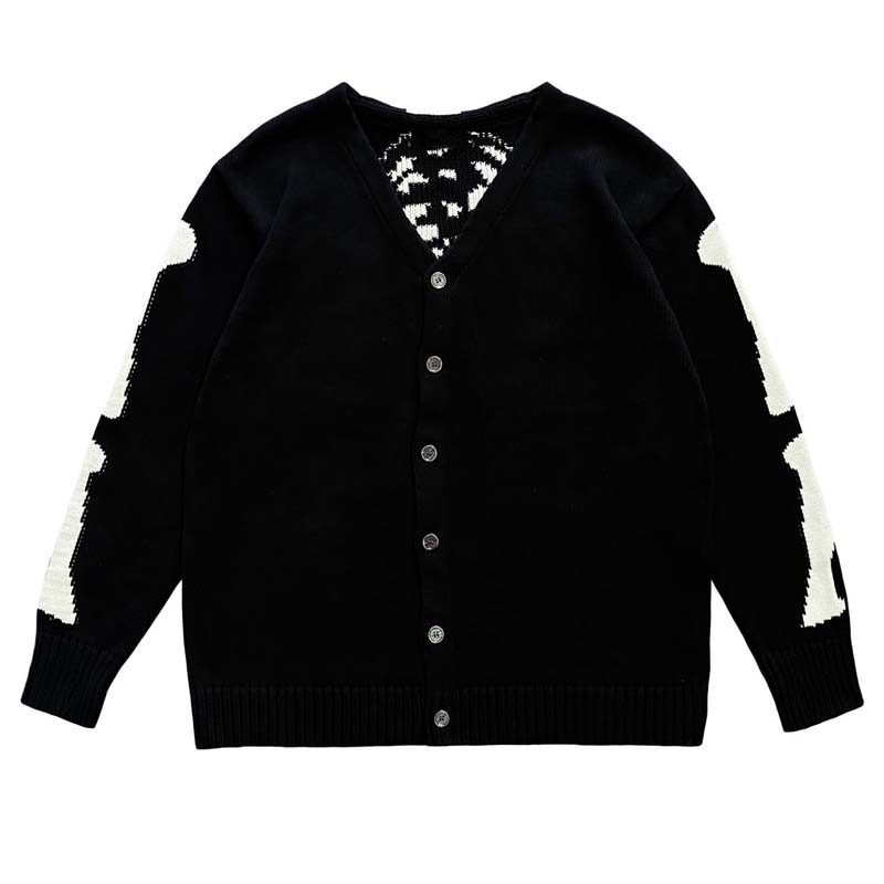 Kapital Vintage Hirata Bone Sk - Men'S Fashion V Neck Sweater ulasan dan harga