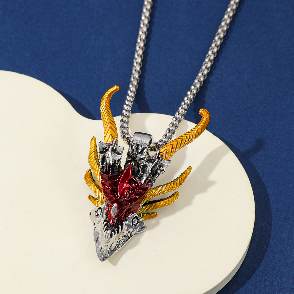 Retro Hip-Hop Evil Dragon Head - Men'S Fashion Jewelry ulasan dan harga