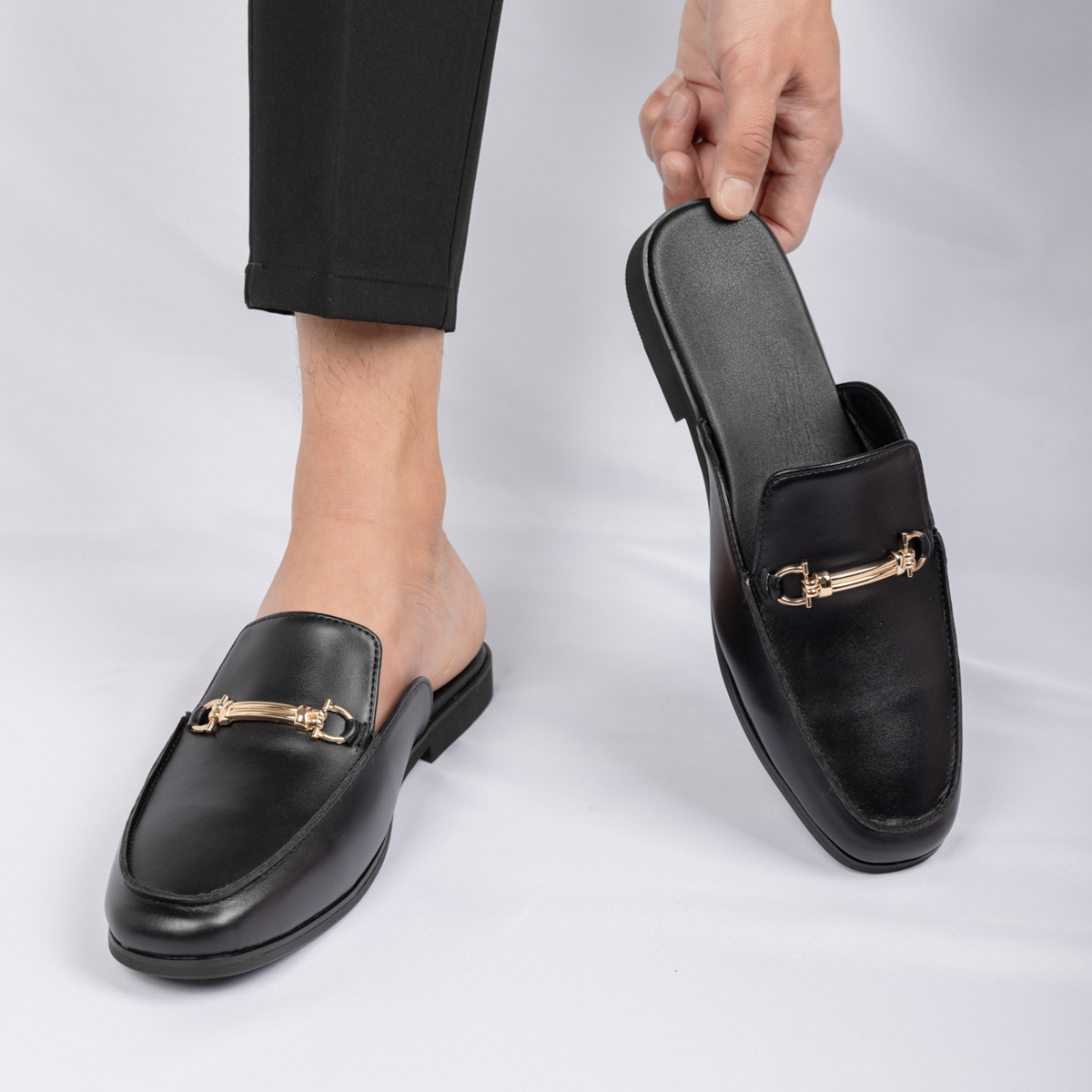 Fashion Men's Slip-on Half Sli - Men'S Fashion Loafers Shoes ulasan dan harga