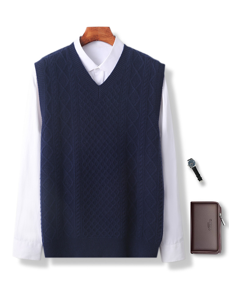 100% Merino Wool Men's V-neck  - Men'S Fashion V Neck Sweater ulasan dan harga
