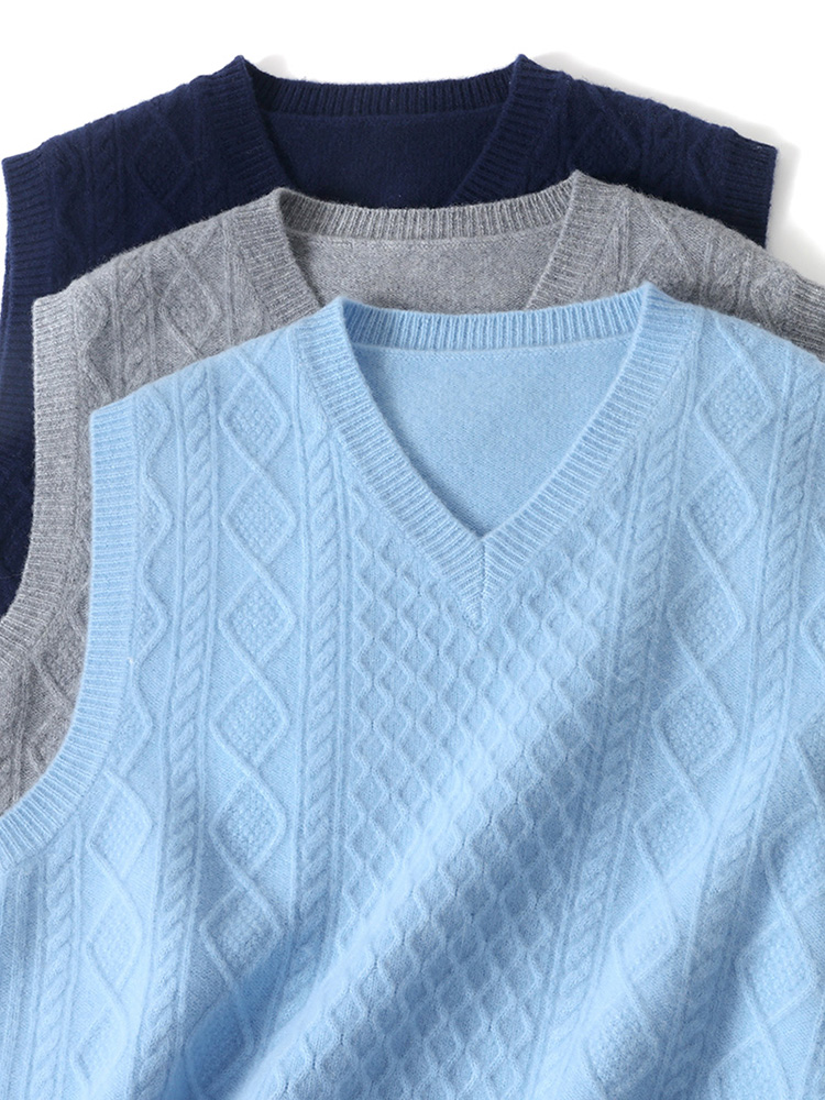 100% Merino Wool Men's V-neck  - Men'S Fashion V Neck Sweater ulasan dan harga