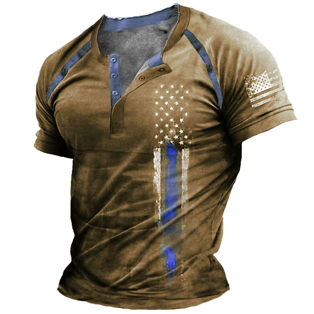 Funny 3D American Flag Print M - Men Fashion Vintage ulasan dan harga