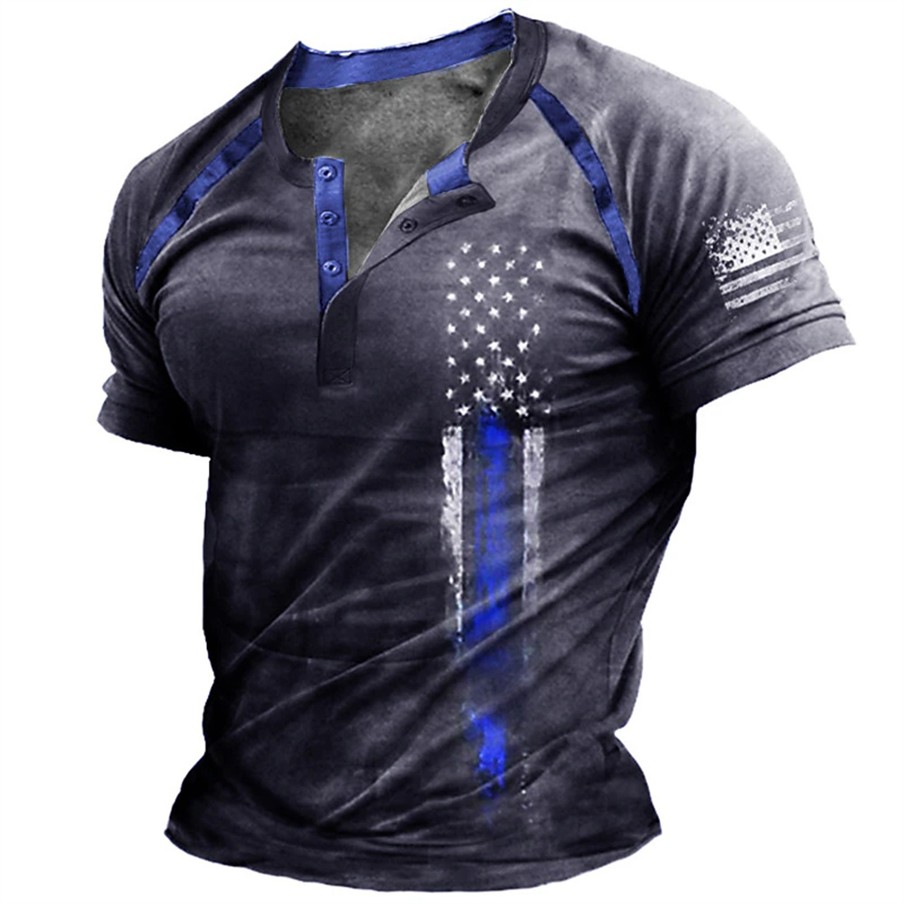 Funny 3D American Flag Print M - Men Fashion Vintage ulasan dan harga
