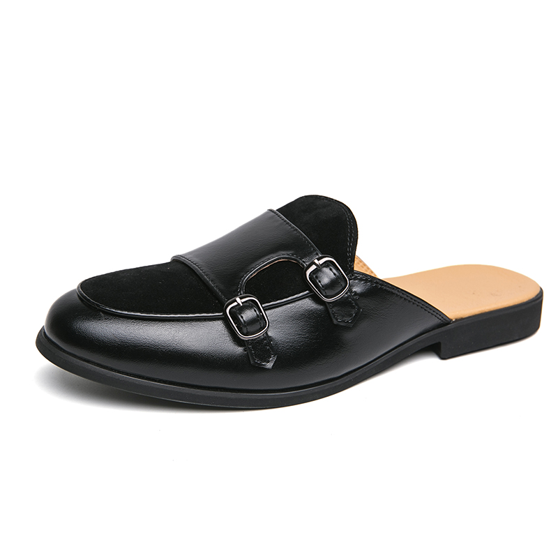 Fashion Black Green Monk Strap - Men'S Fashion Loafers Shoes ulasan dan harga