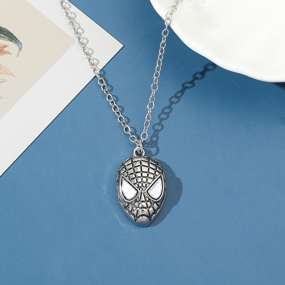 Superhero Spider Man Mask Pend - Men'S Fashion Jewelry ulasan dan harga