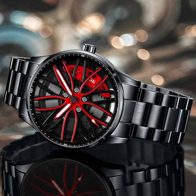 LIGE New Car Wheel Hub Quartz  - Men'S Fashion Hub ulasan dan harga