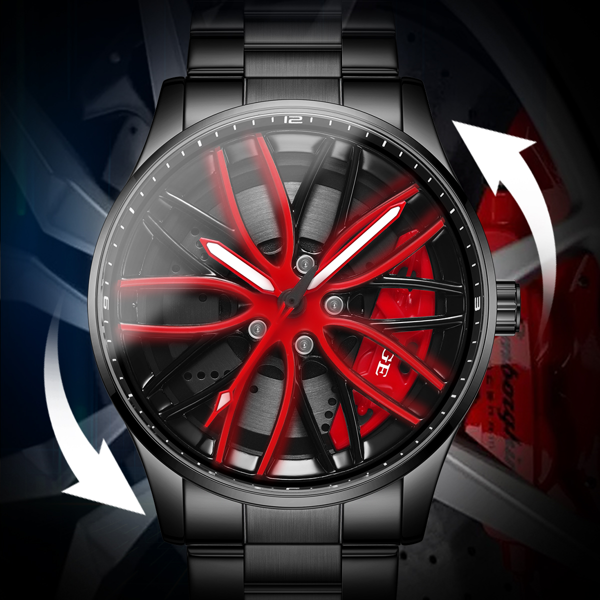 LIGE New Car Wheel Hub Quartz  - Men'S Fashion Hub ulasan dan harga