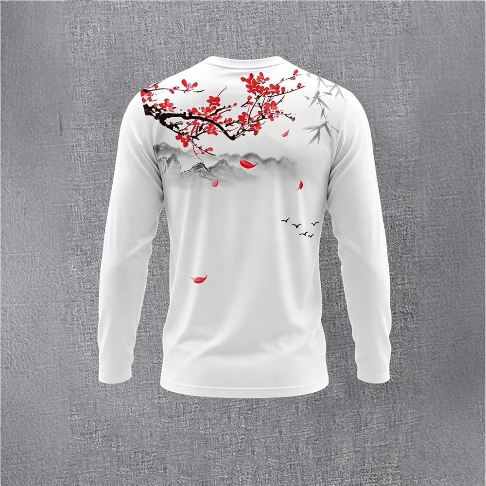 Chinese Style Ink Plum Blossom - Men Fashion Vintage ulasan dan harga