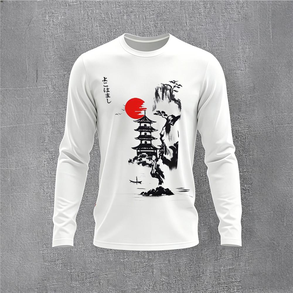 Chinese Style Ink Plum Blossom - Men Fashion Vintage ulasan dan harga