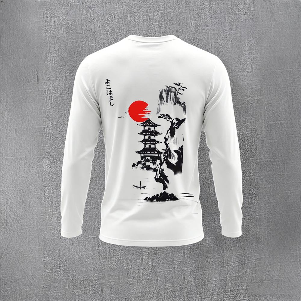 Chinese Style Ink Plum Blossom - Men Fashion Vintage ulasan dan harga