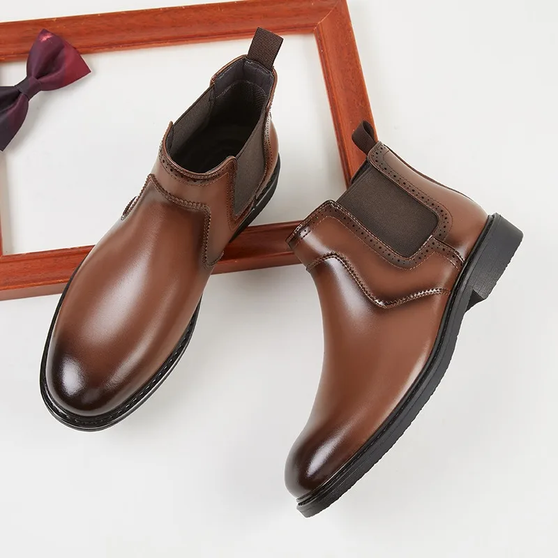 Vintage Mens Leather Oxford Bo - Men Fashion Vintage ulasan dan harga