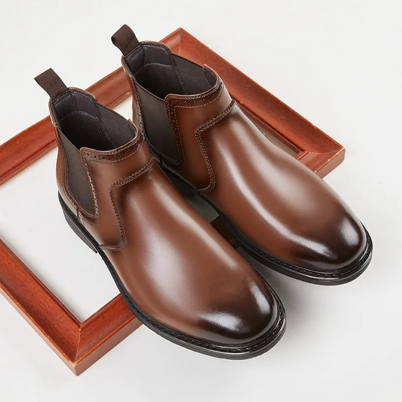 Vintage Mens Leather Oxford Bo - Men Fashion Vintage ulasan dan harga