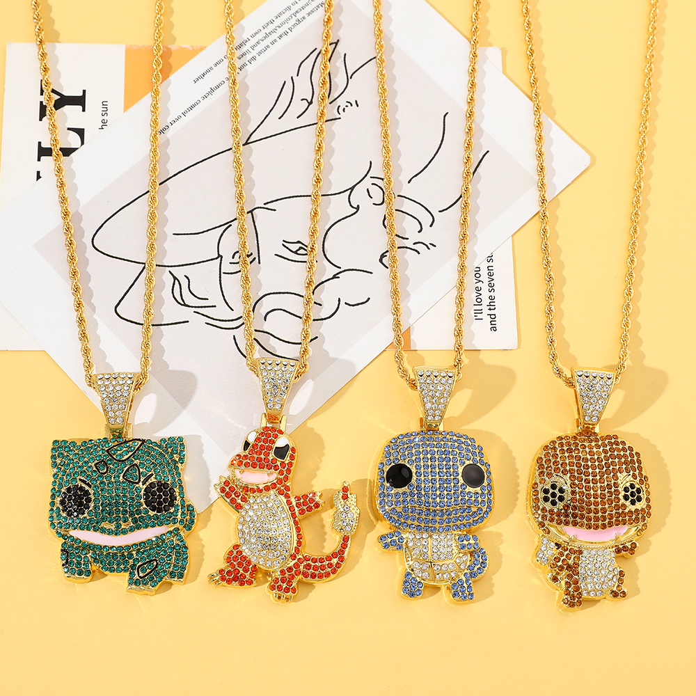 Diamond Studded Squirtle Neckl - Men'S Fashion Jewelry ulasan dan harga