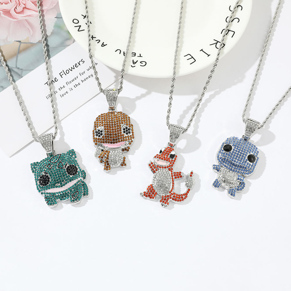 Diamond Studded Squirtle Neckl - Men'S Fashion Jewelry ulasan dan harga