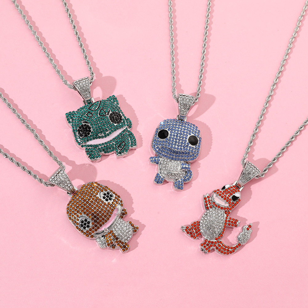 Diamond Studded Squirtle Neckl - Men'S Fashion Jewelry ulasan dan harga