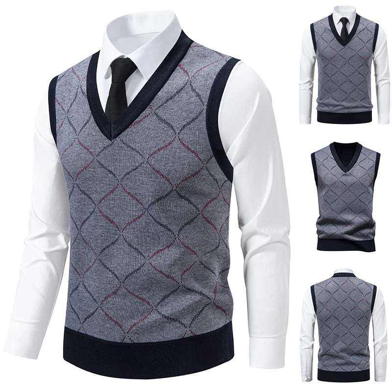 Men's 2026 V-neck Knitted Swea - Men'S Fashion V Neck Sweater ulasan dan harga