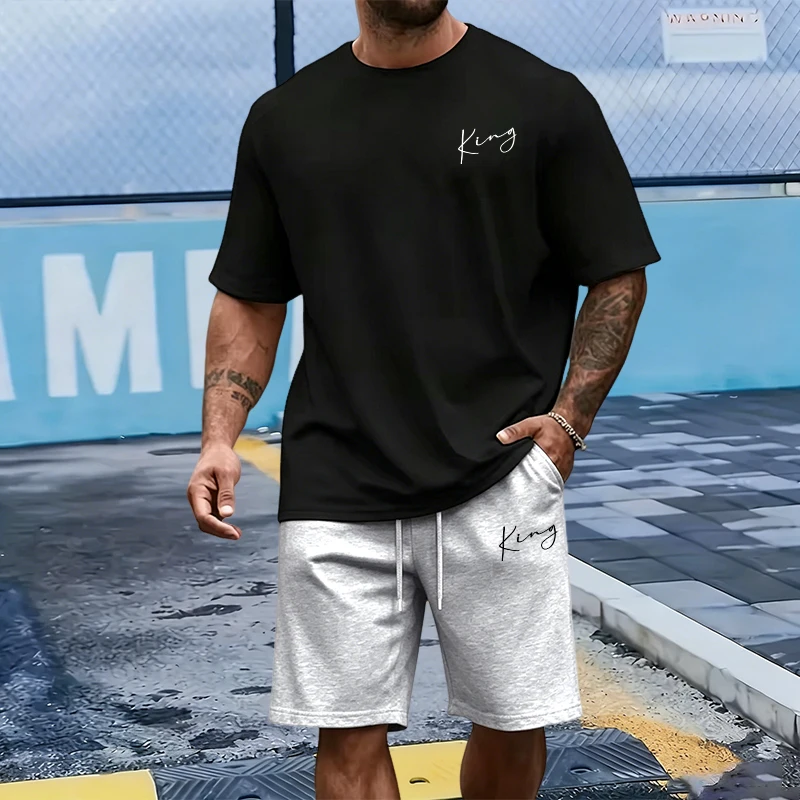 King Letter Men's Set Cotton T - Men'S Fashion Rules ulasan dan harga
