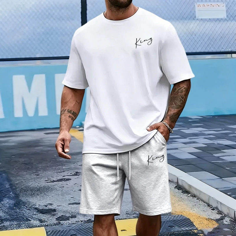 King Letter Men's Set Cotton T - Men'S Fashion Rules ulasan dan harga
